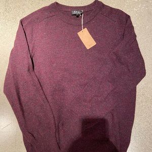 Brand spanking new with tags APC Rue Madame Paris medium wool sweater.